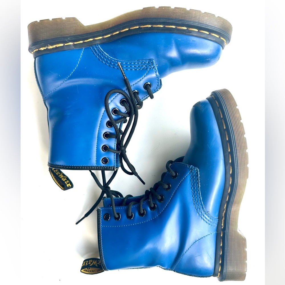 Dr. Martens Blue 1460 Lace-Up Leather Boots, size 5 women, 4 men - Picture 3 of 14